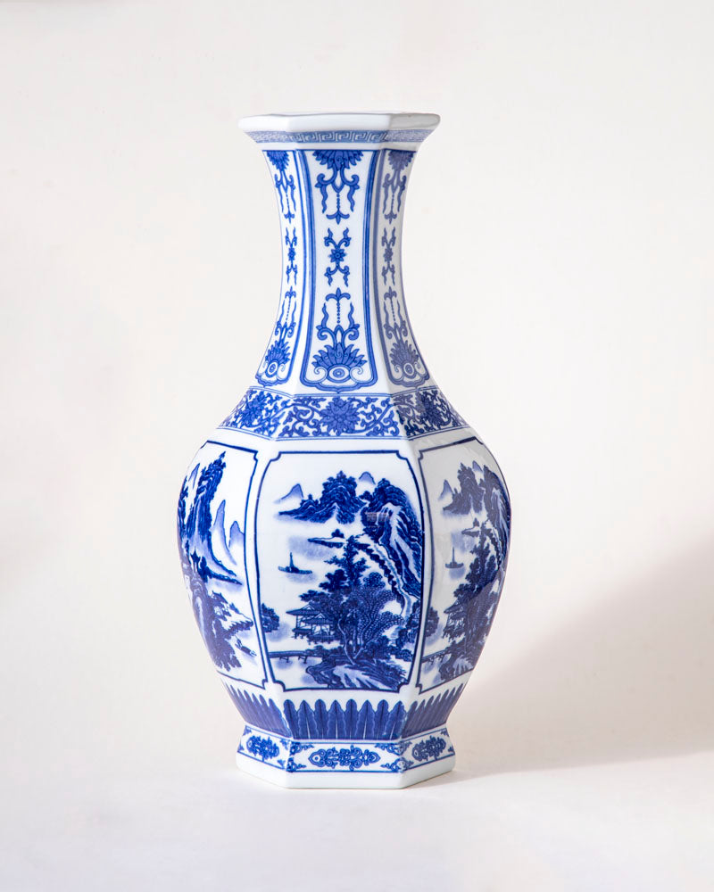 Hexagonal Landscape Wall Vase