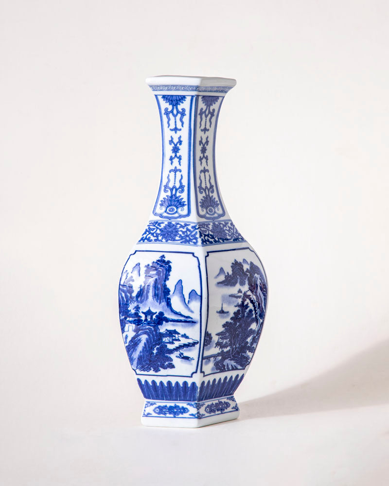 Hexagonal Landscape Wall Vase
