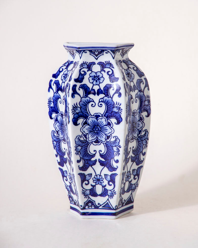 Traditional Azure Bloom Wall Vase
