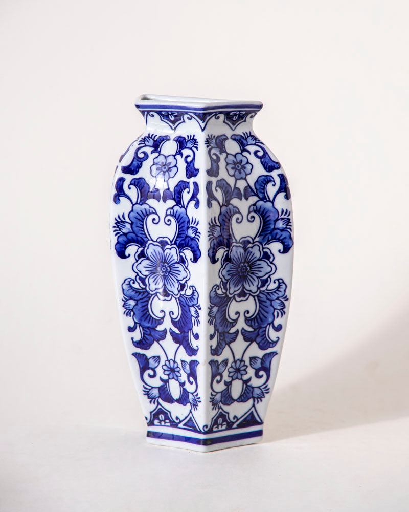 Traditional Azure Bloom Wall Vase