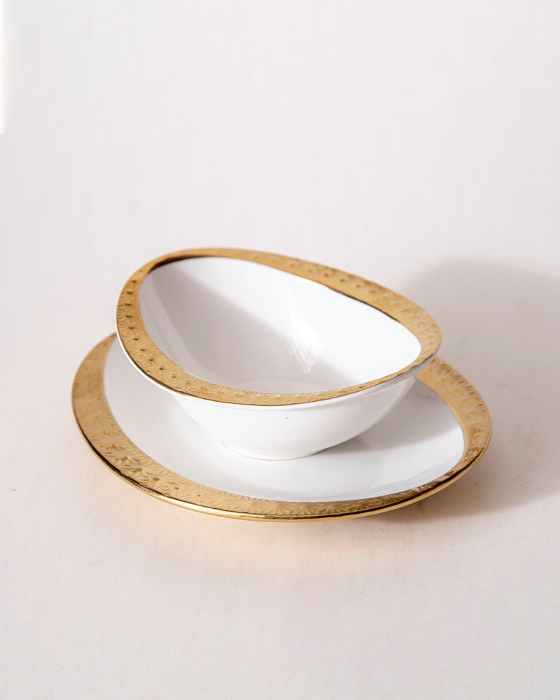 Radiant Edge Bowl With Tray