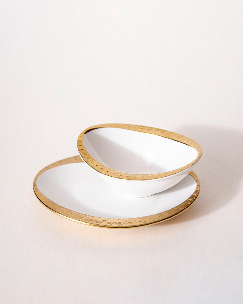 Radiant Edge Bowl With Tray