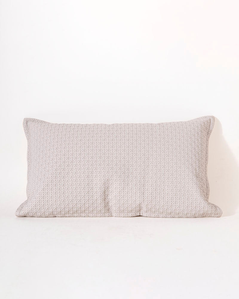 Diagonal Lattice Cushion Cover - Lite Grey