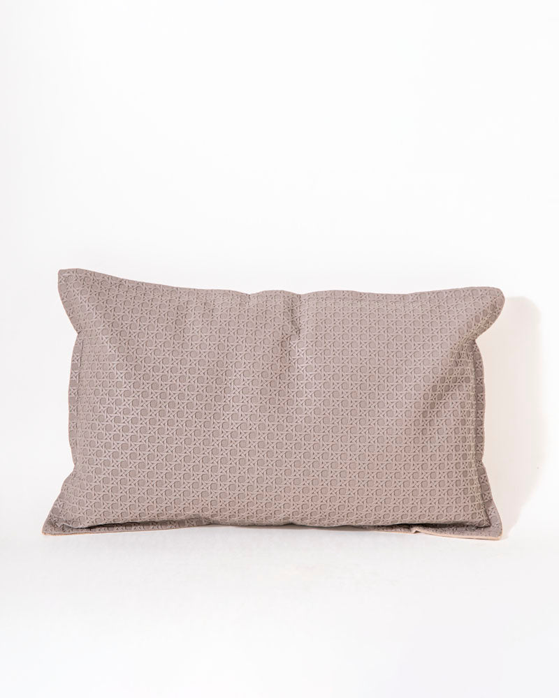 Diagonal Lattice Cushion Cover - Grey