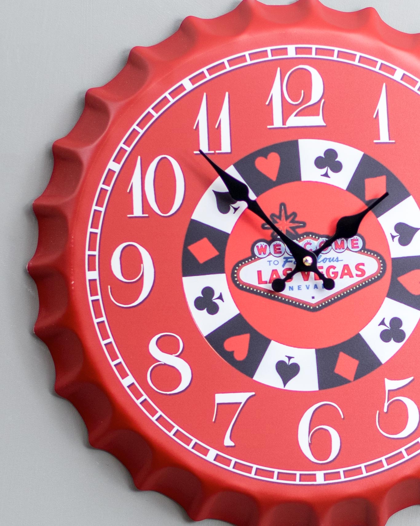 'Las Vegas' Bottle Cap Wall Clock