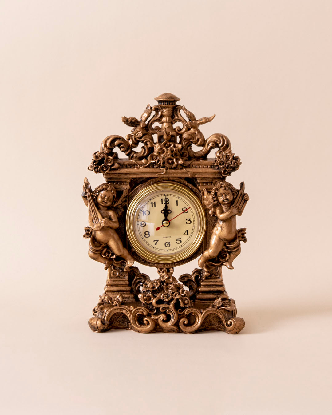 Cherub Adorned Antique Table Clock