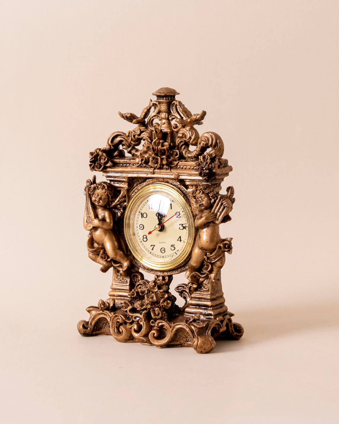 Cherub Adorned Antique Table Clock