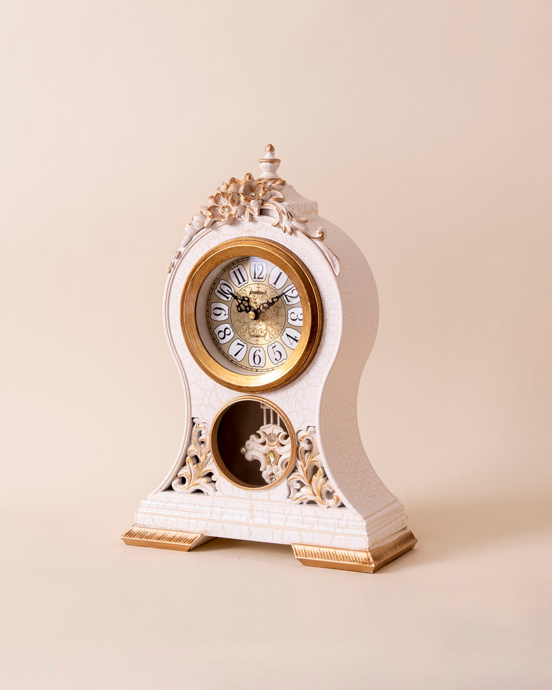 Ivory Elegance Pendulum Clock