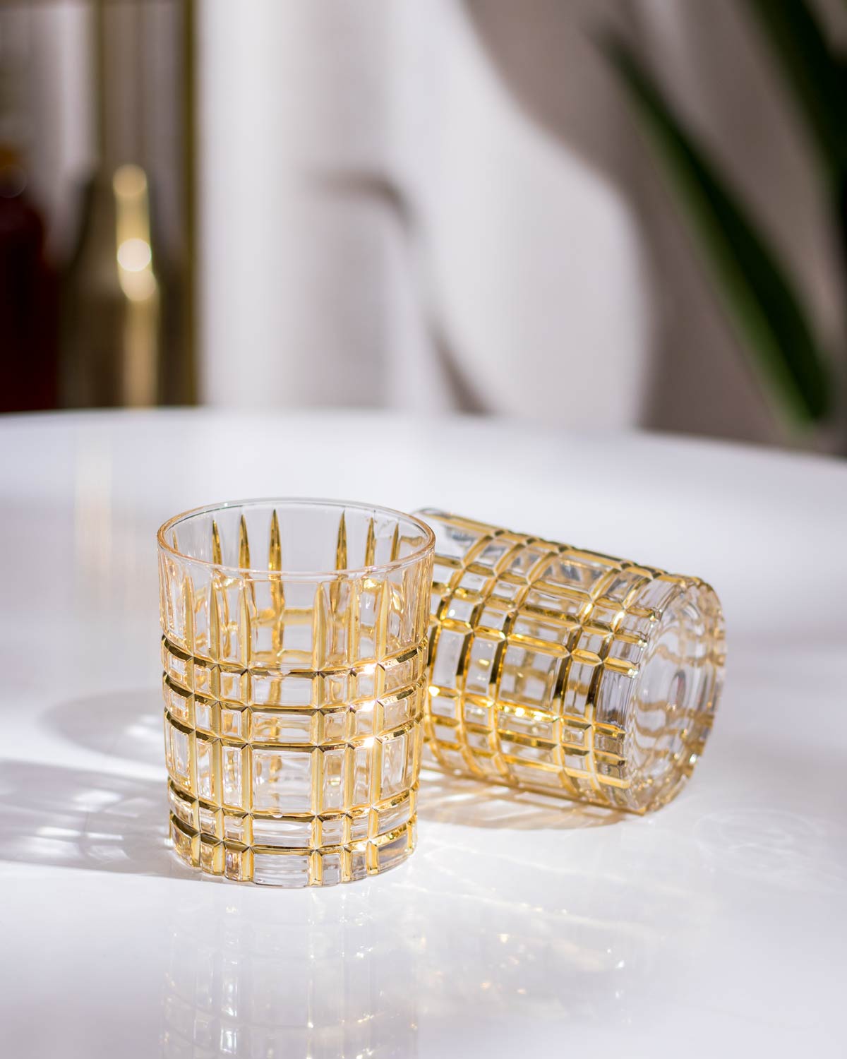 Vintage Crystal Whiskey Glass - Set Of 6