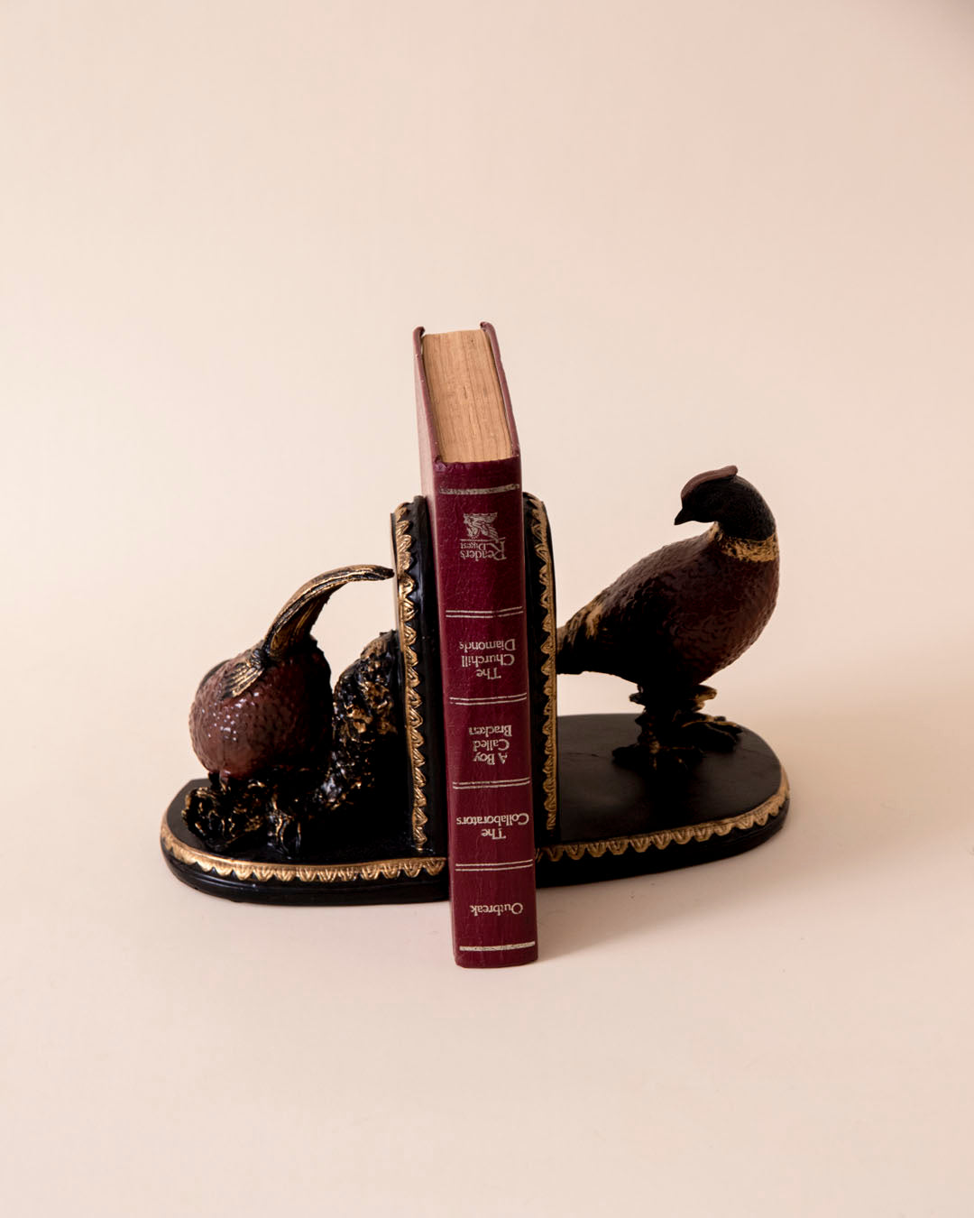 Feathered Pheasant Bookend Set