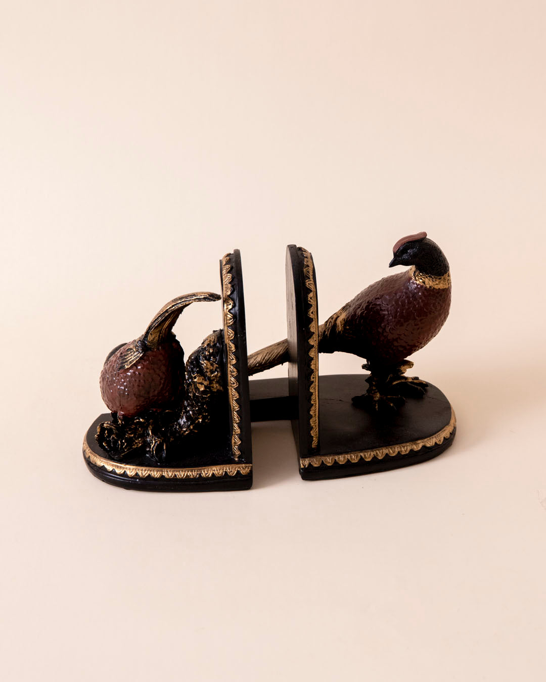Feathered Pheasant Bookend Set