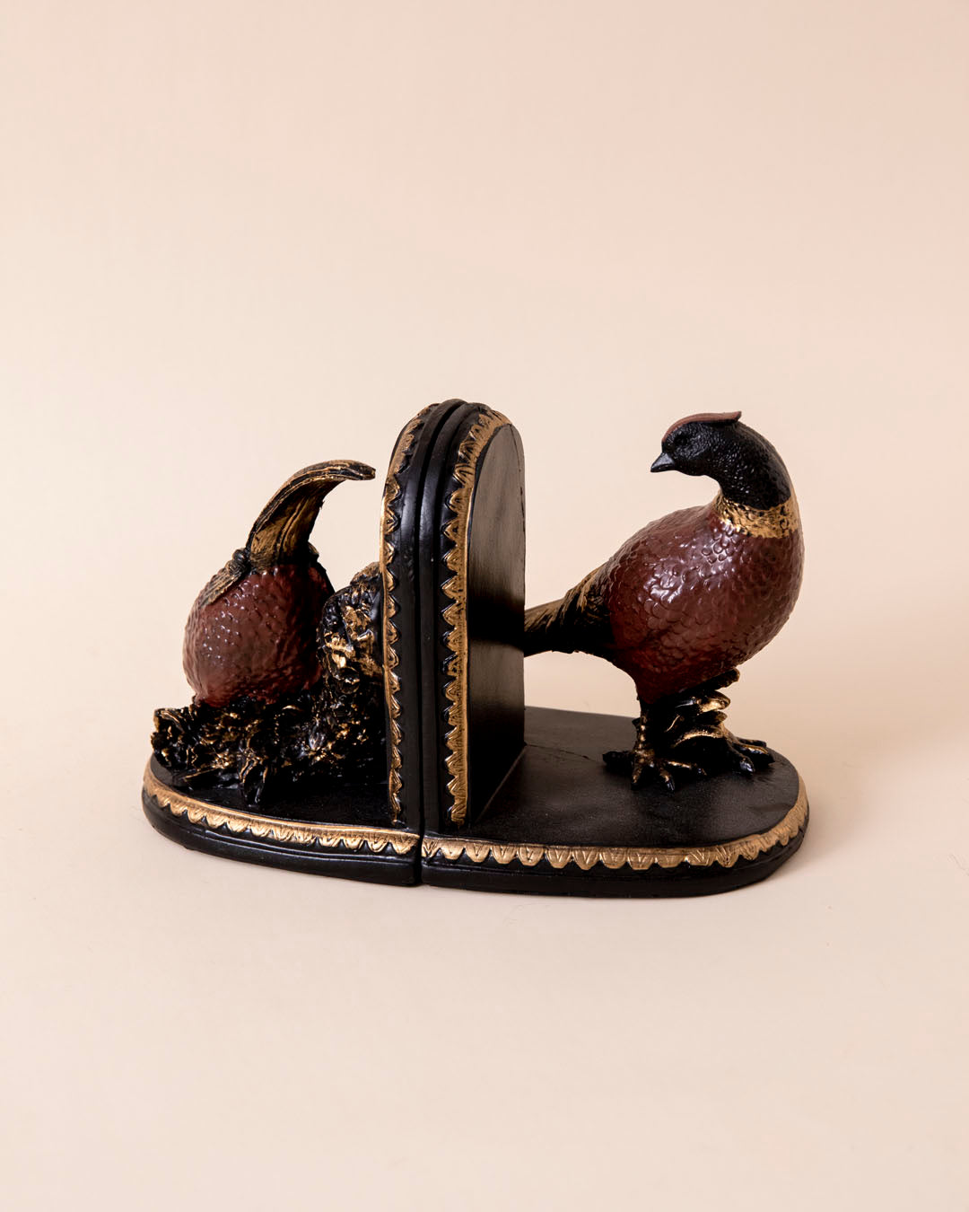 Feathered Pheasant Bookend Set