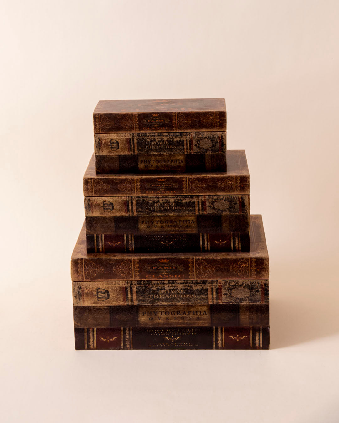 'Old World Book' Vintage Treasure Chest - Set of 3
