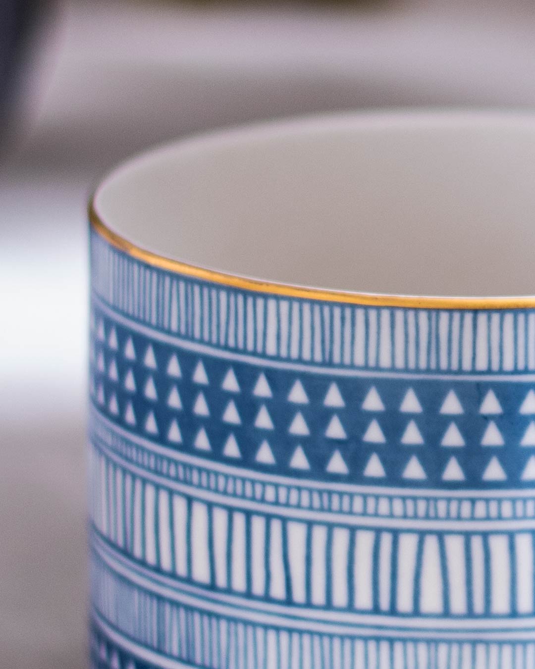 Blue & White Nordic Ceramic Mug