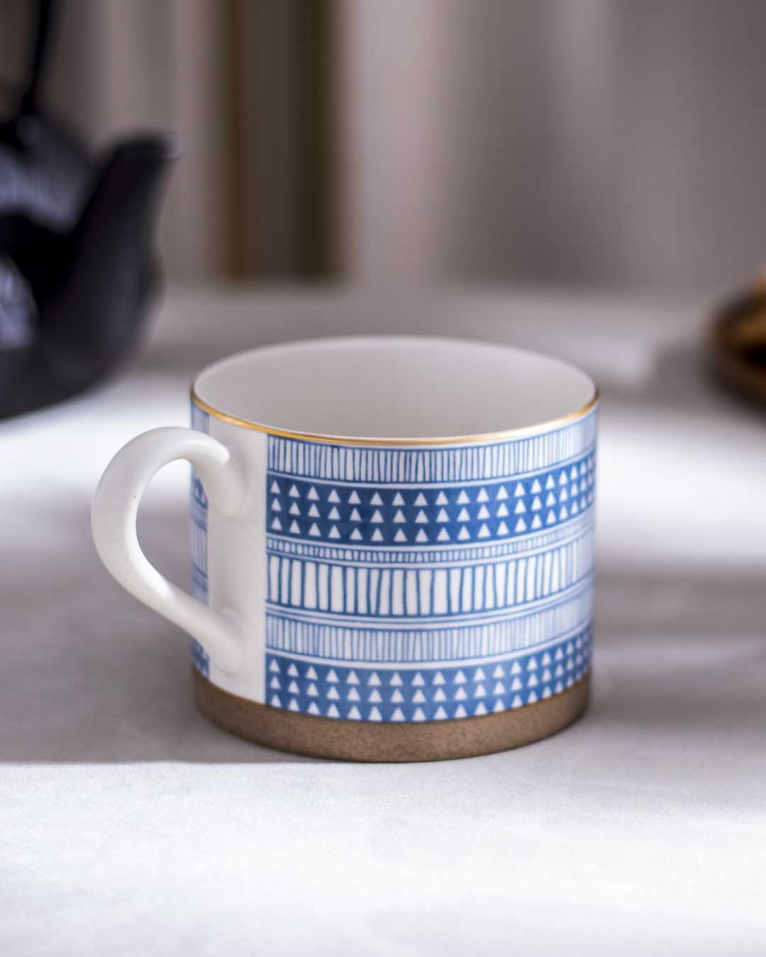 Blue & White Nordic Ceramic Mug