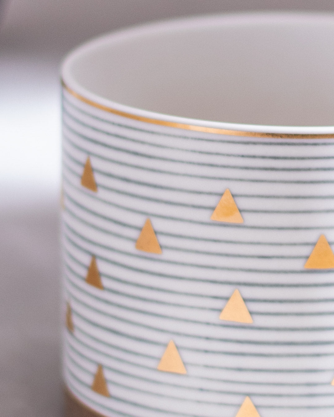 Gold Rim Nordic Ceramic Mug