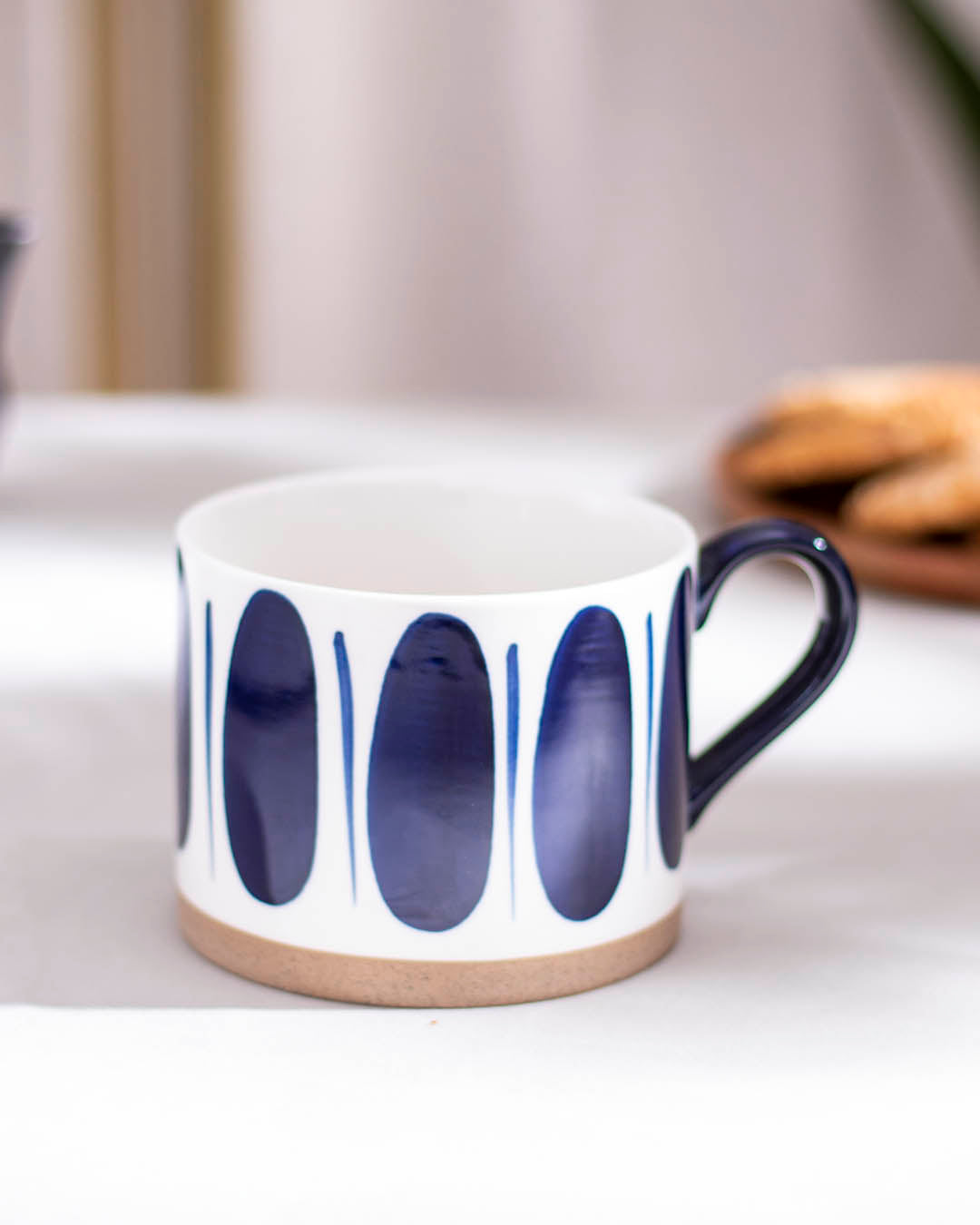 Blue & White Nordic Ceramic Mug