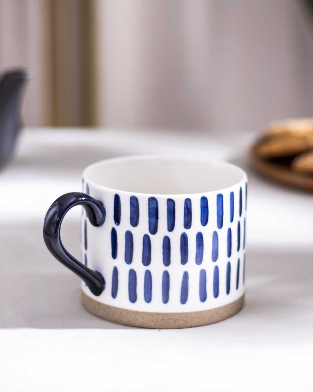 Blue & White Nordic Ceramic Mug