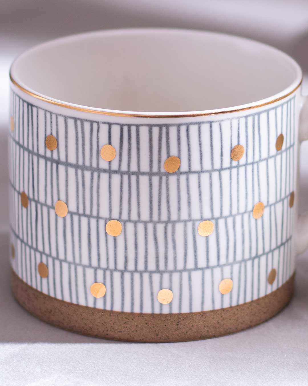 Gold Rim Nordic Ceramic Mug