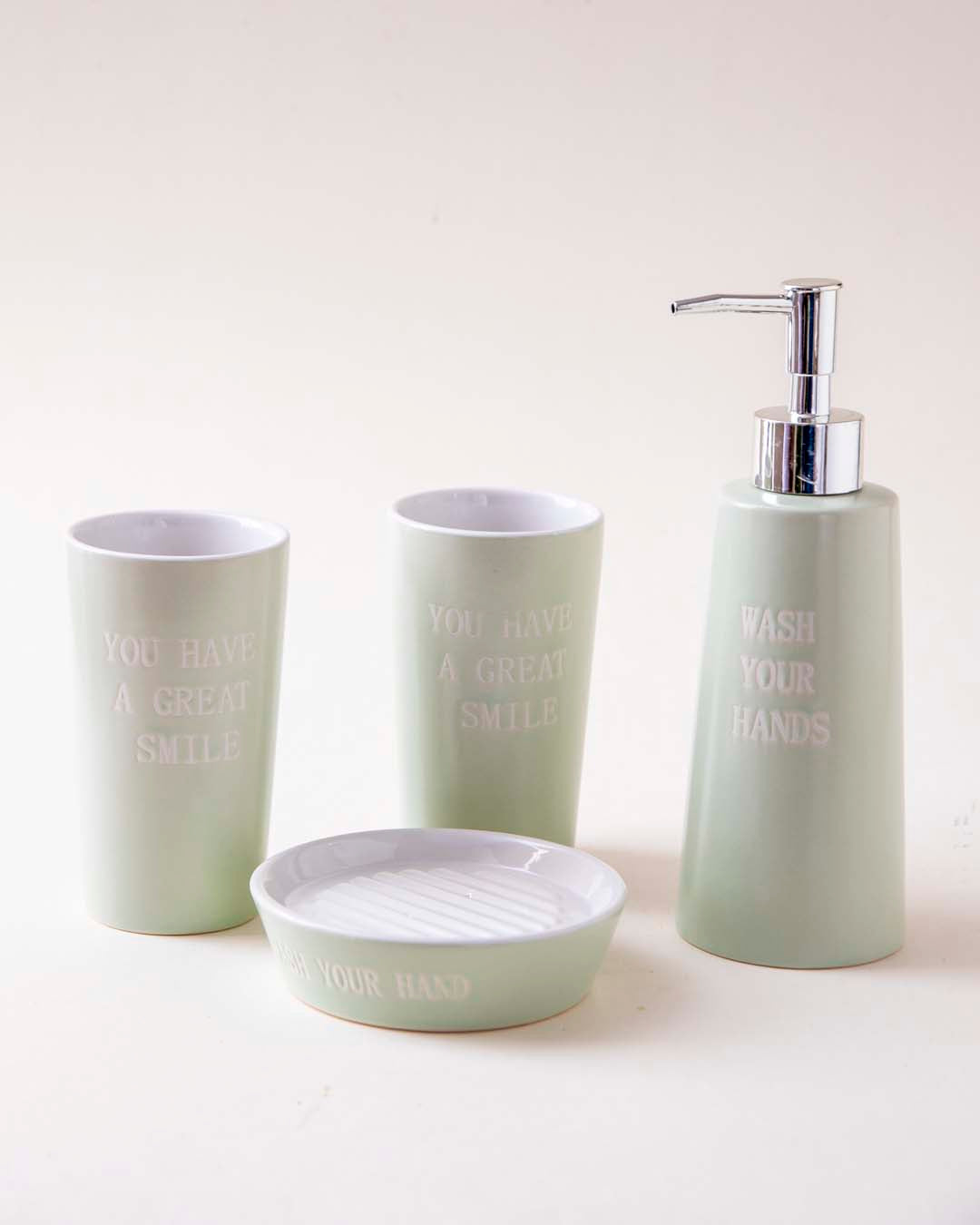 Pastel Perfection 4-Piece Bath Set - Green