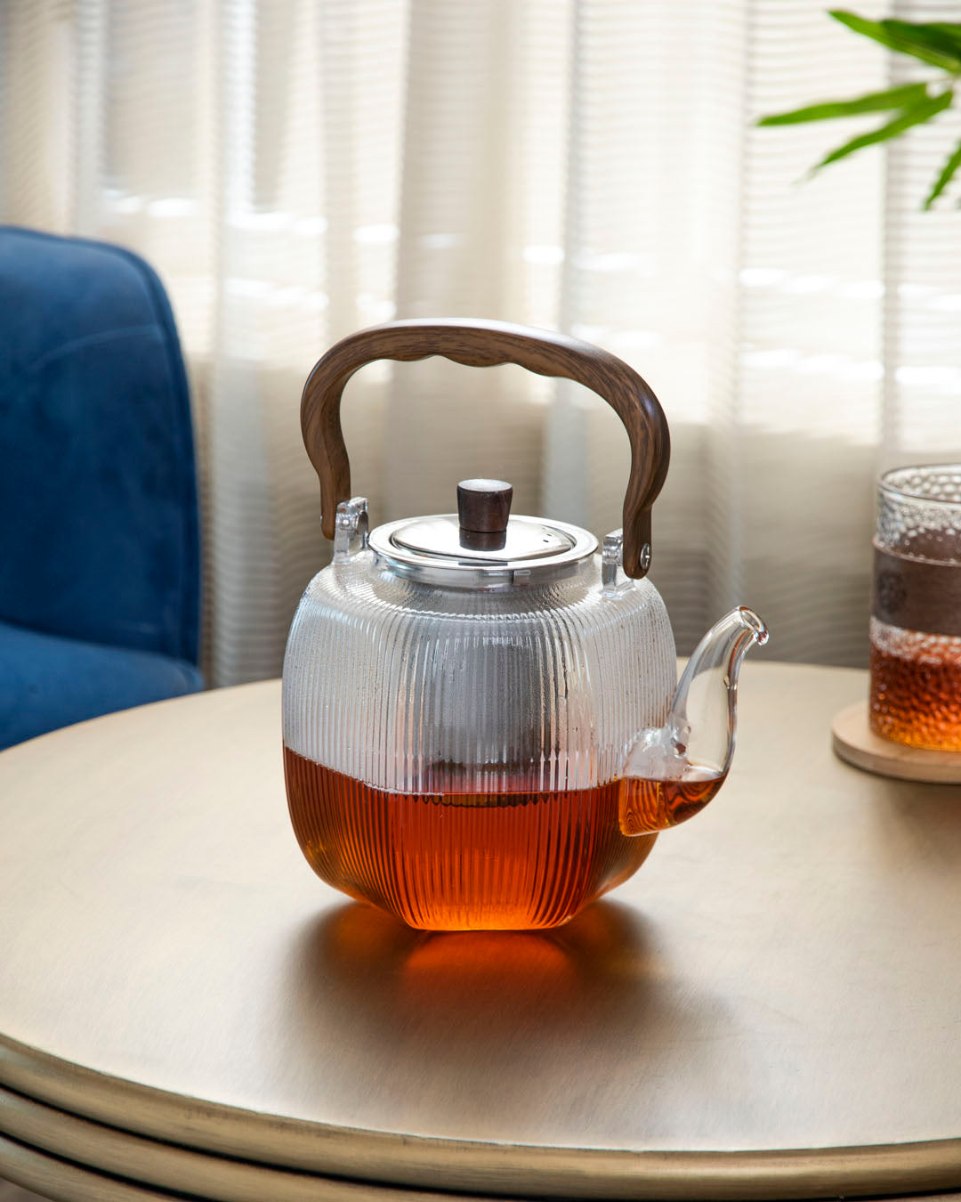Transparent Glass Teapot With Filter