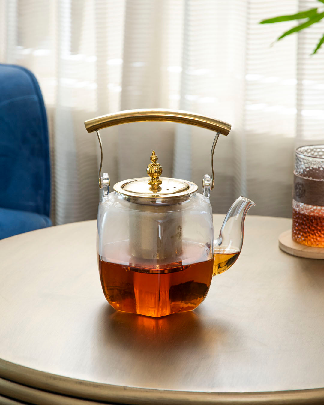 Transparent Glass Teapot With Filter