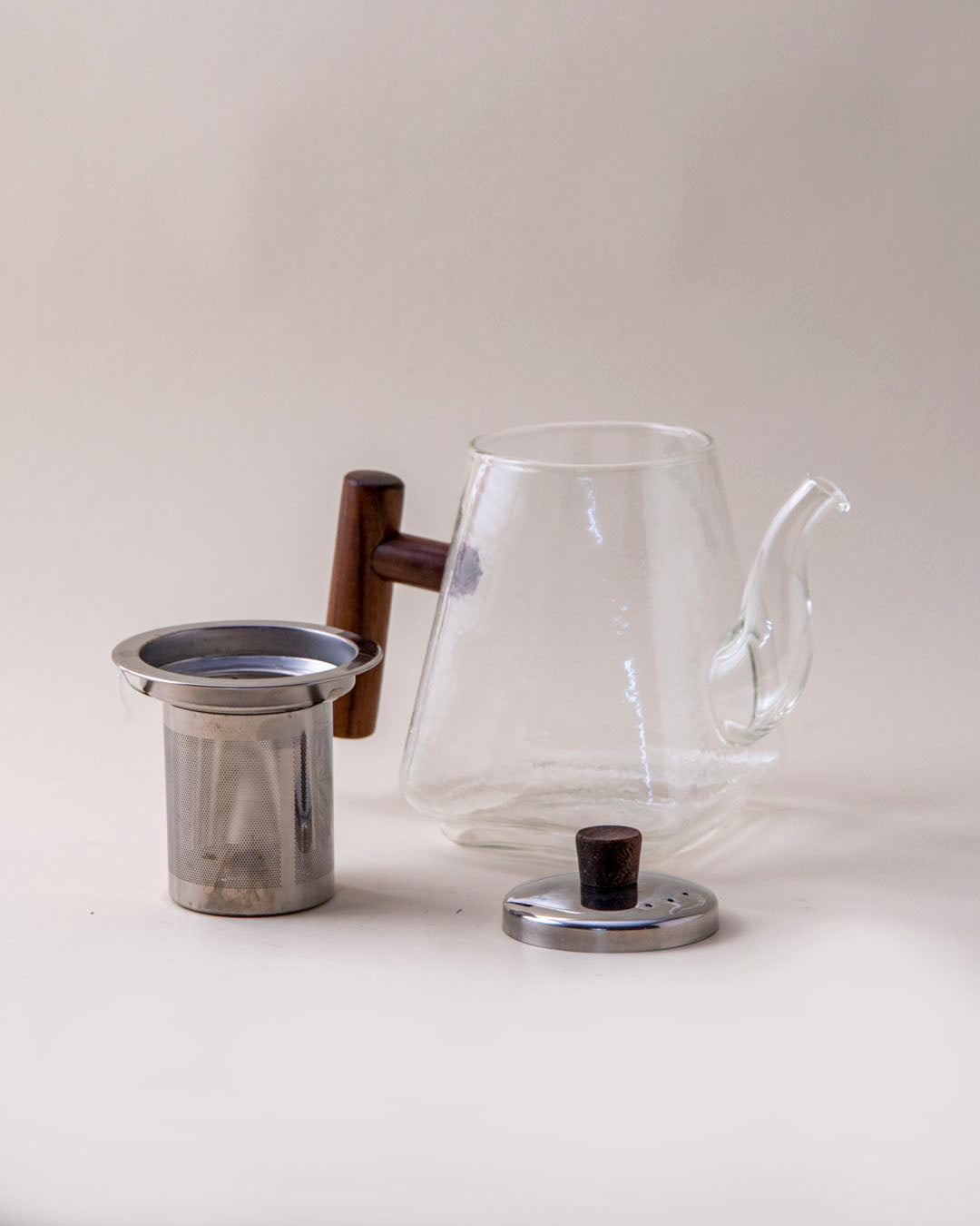 Transparent Glass Teapot With Filter