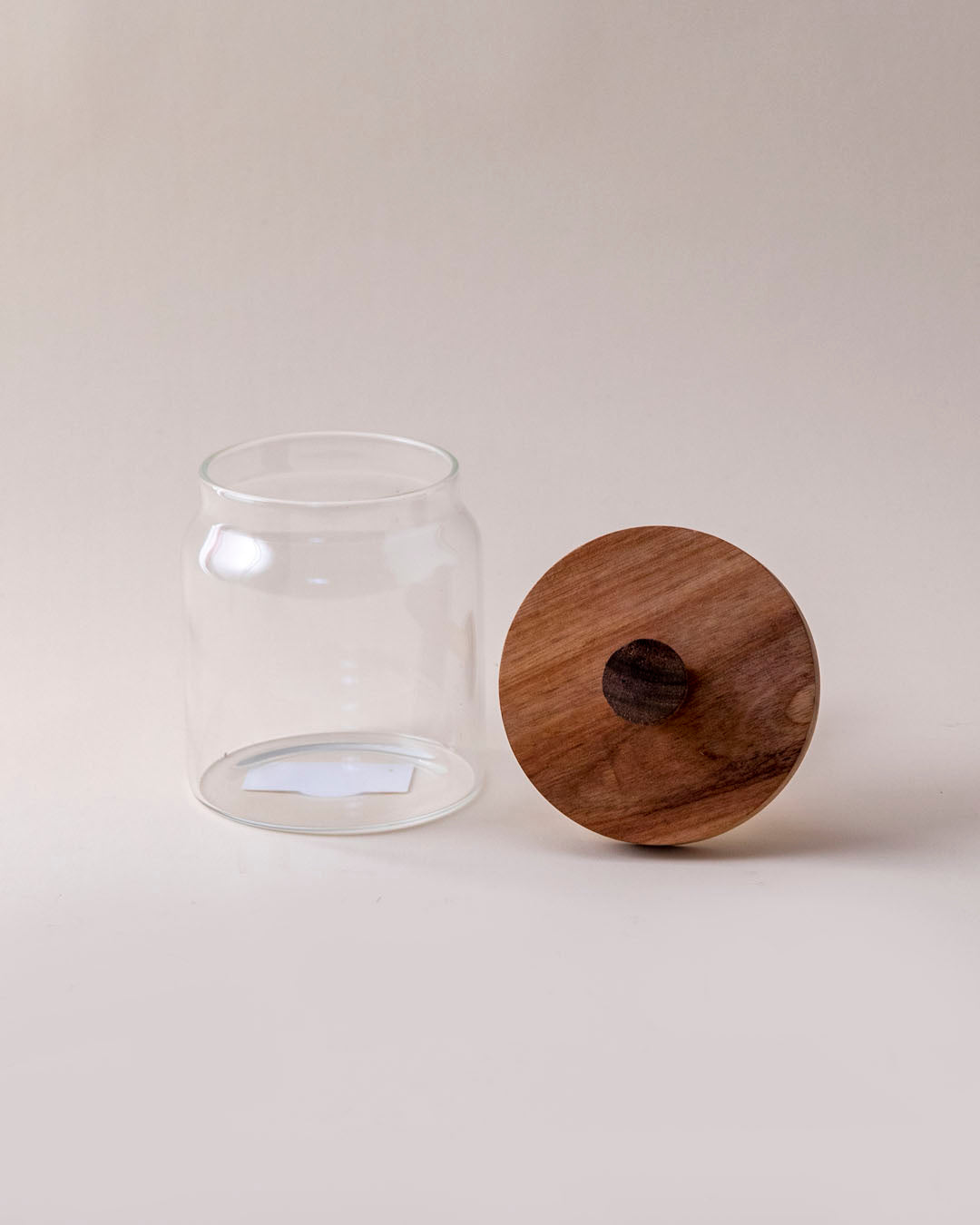 Honeycomb Glass Jar With Wooden Dipper