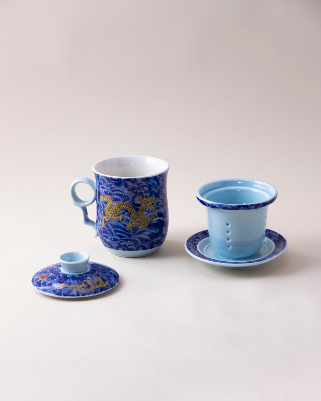 Dragon Infuser Tea Mug - Blue