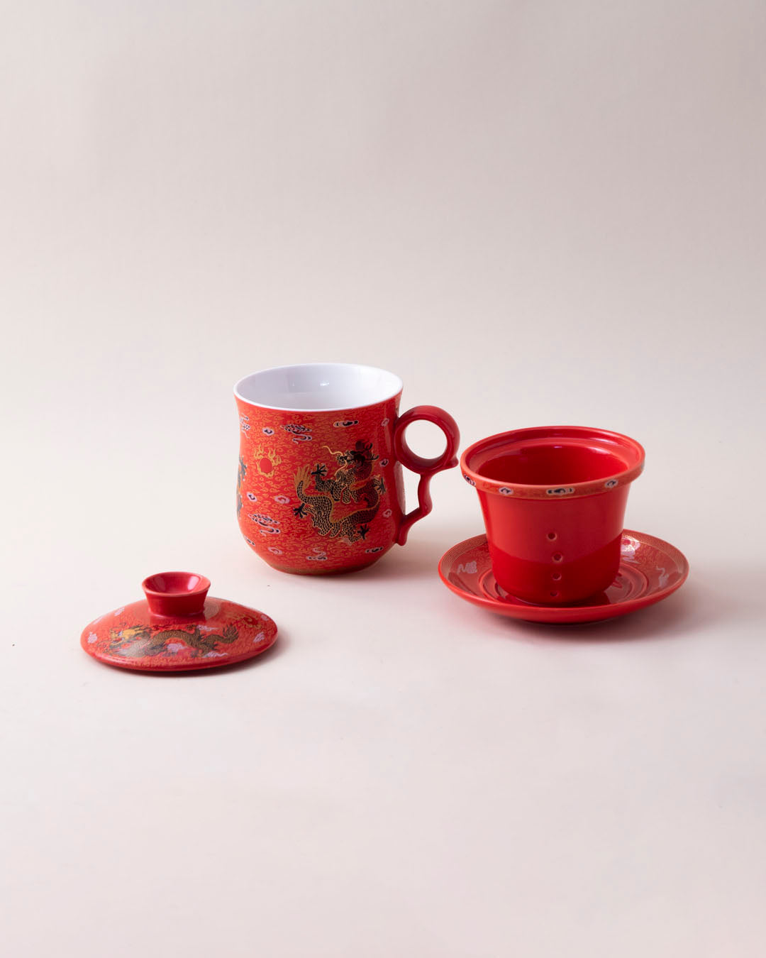 Dragon Infuser Tea Mug - Orange
