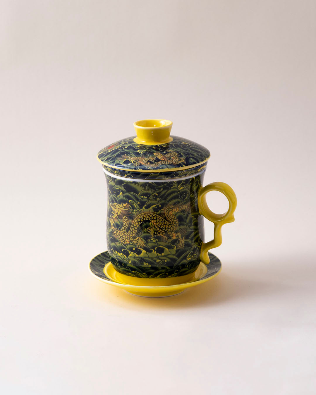 Dragon Infuser Tea Mug - Yellow
