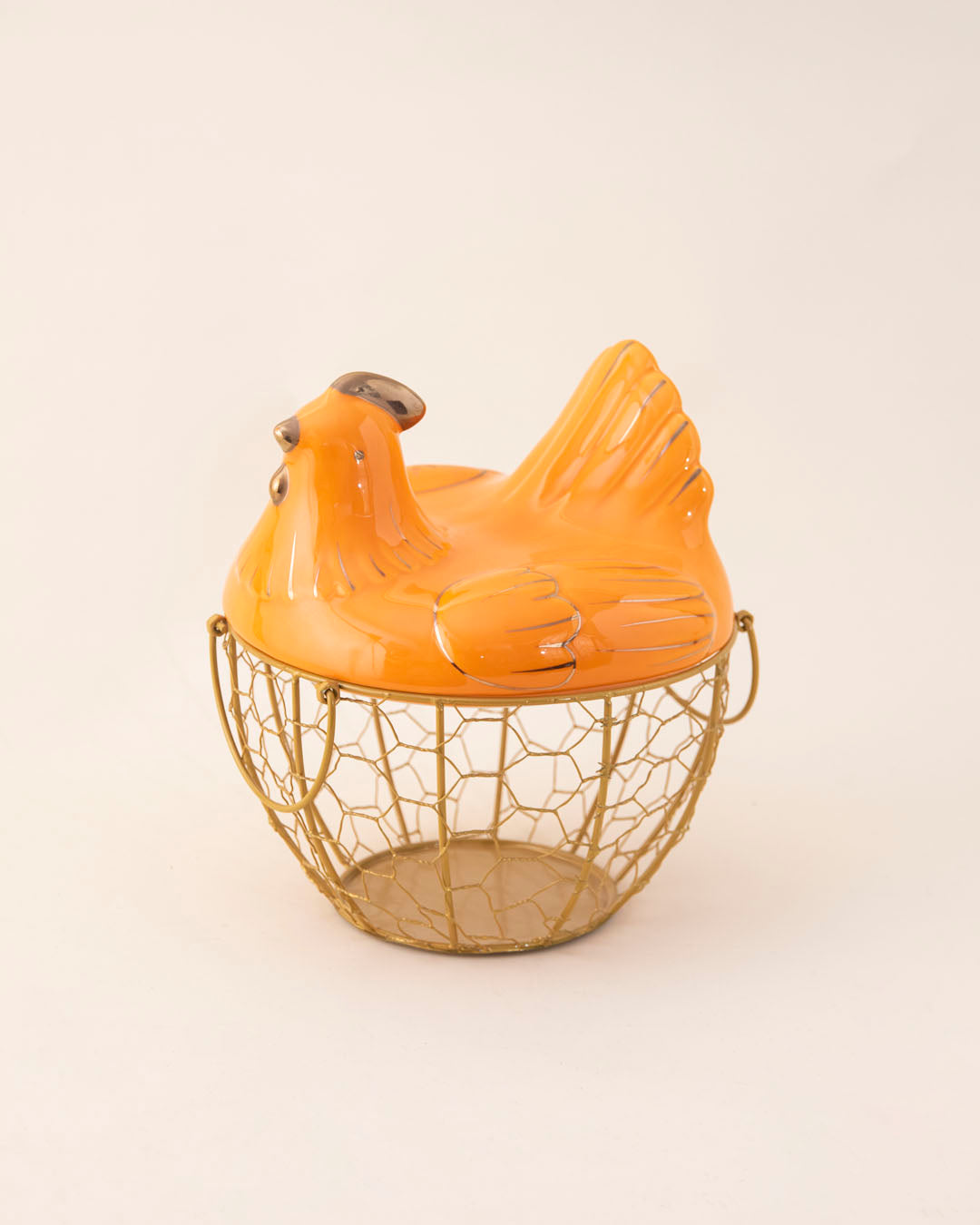 Rooster Egg Basket - Orange