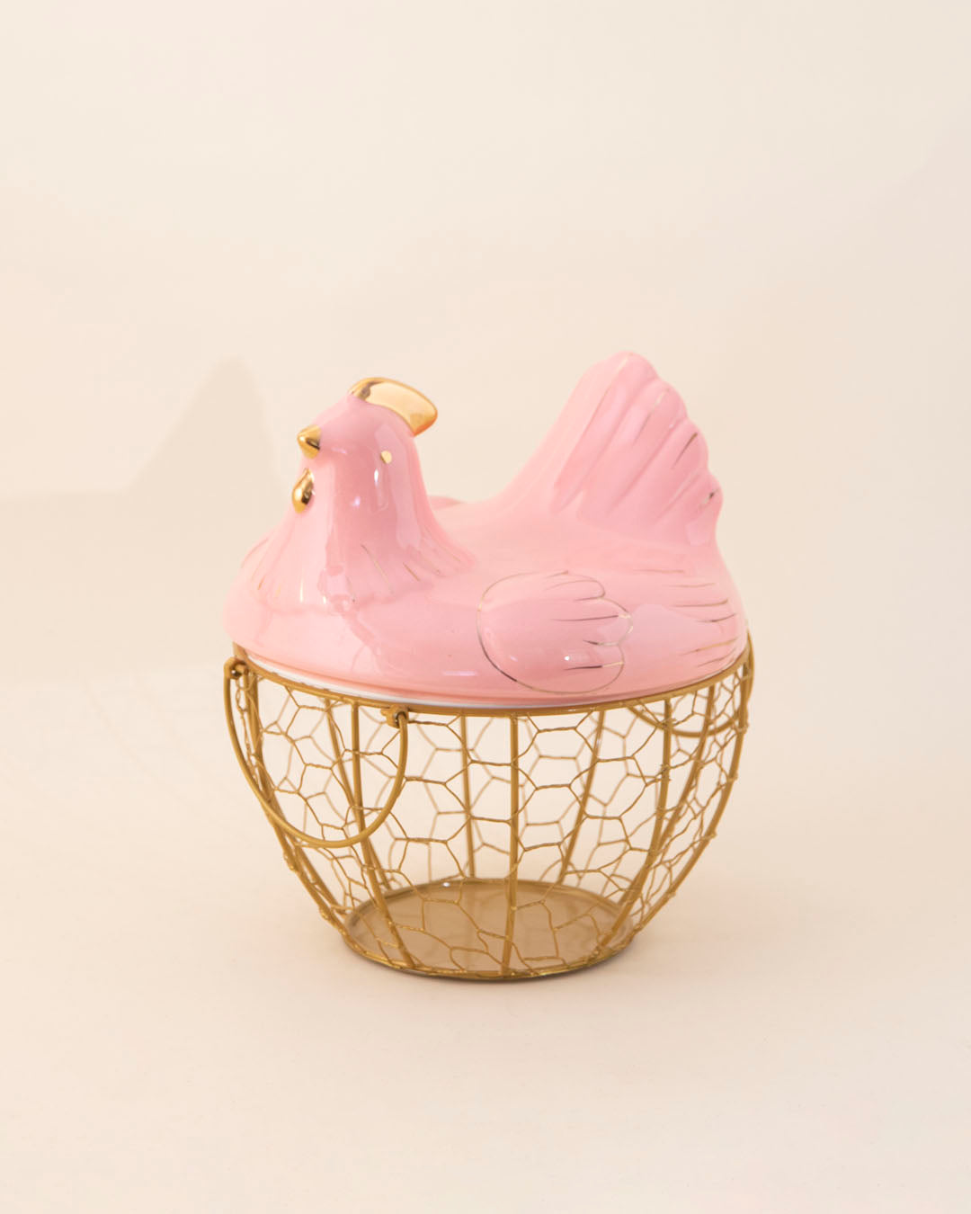 Rooster Egg Basket - Pink