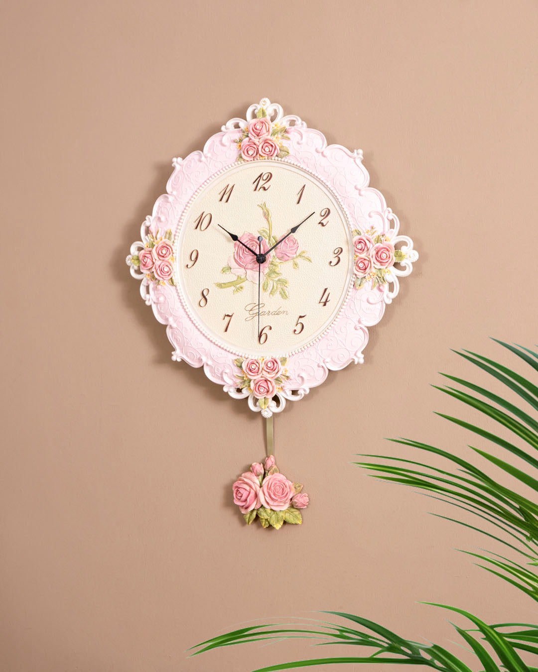 'Country Roses' Vintage Wall Clock