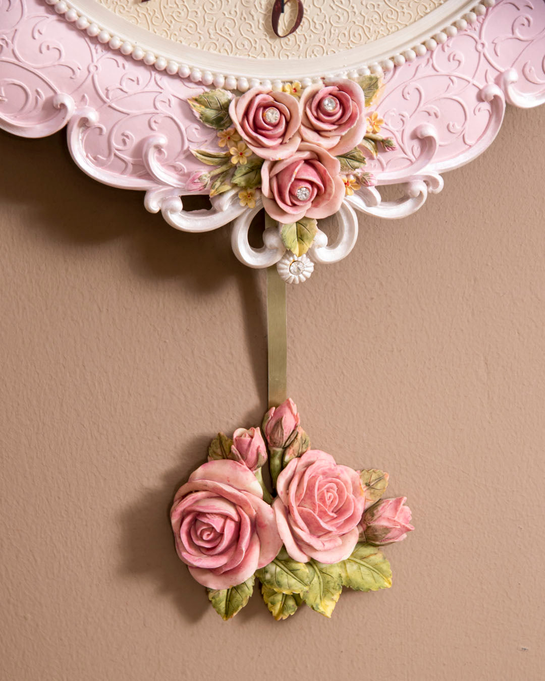'Country Roses' Vintage Wall Clock