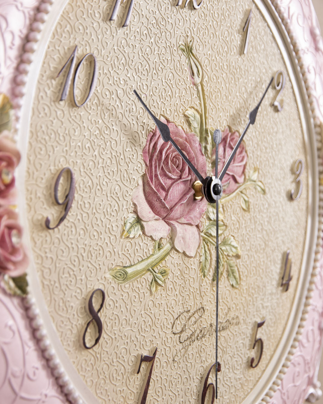 'Country Roses' Vintage Wall Clock