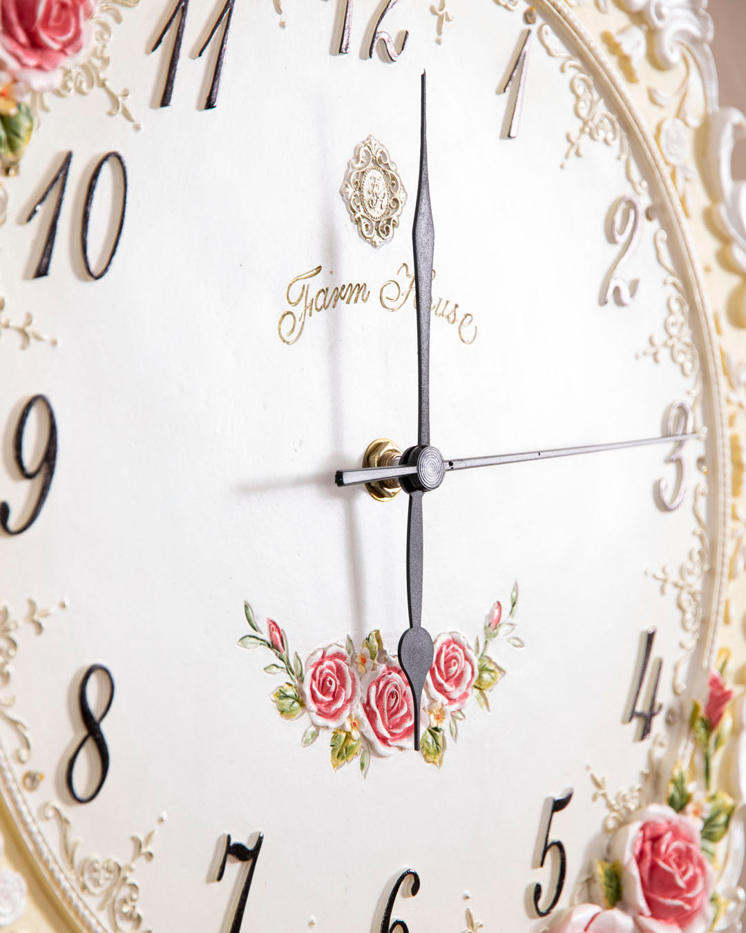 'Country Roses' Vintage Wall Clock