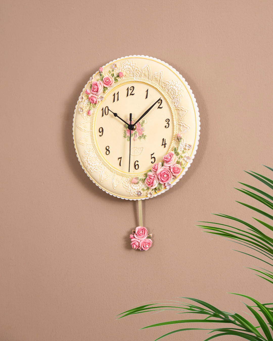 'Country Roses' Vintage Wall Clock