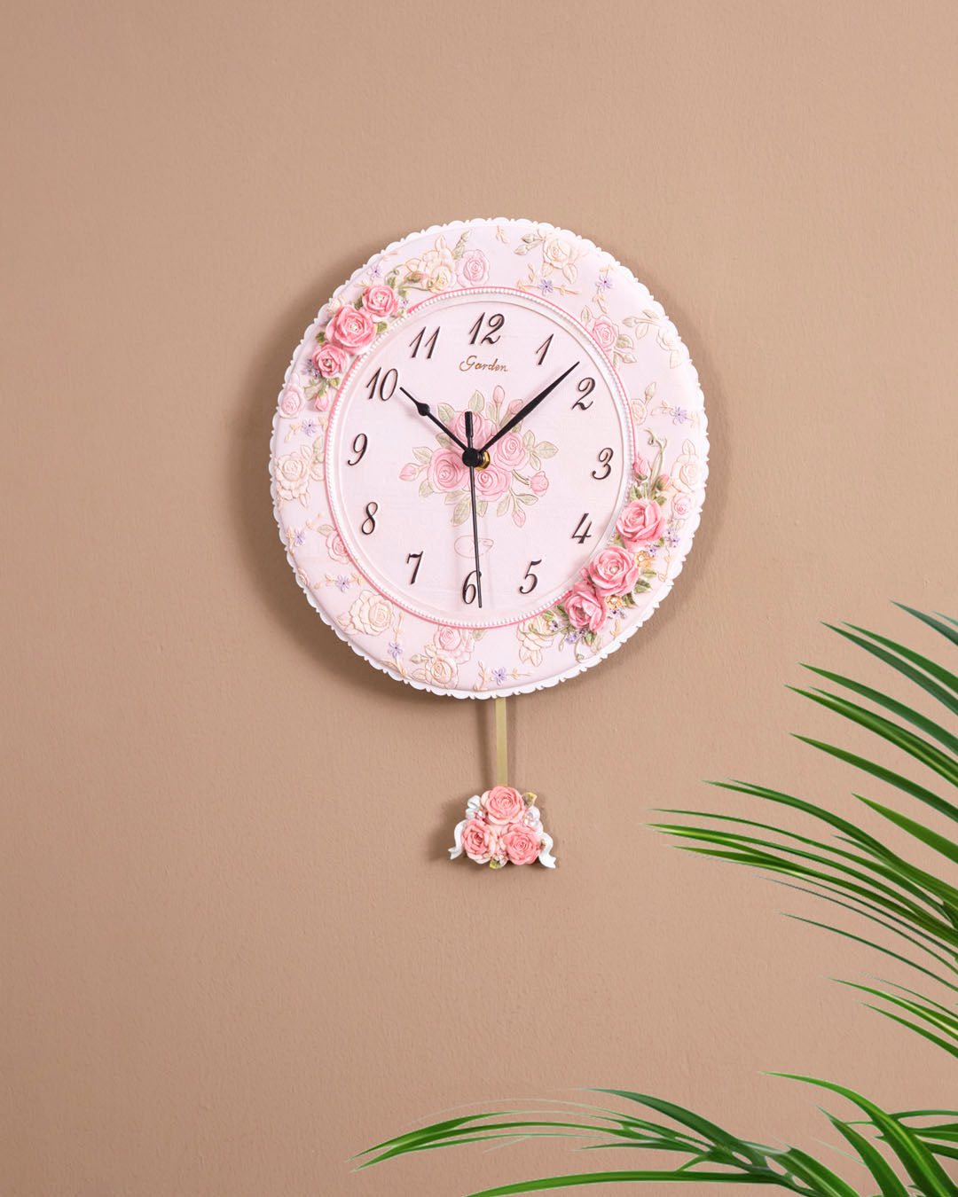 'Country Roses' Vintage Wall Clock