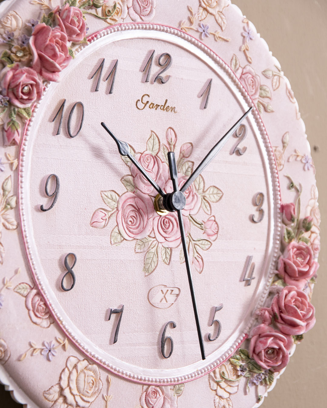 'Country Roses' Vintage Wall Clock