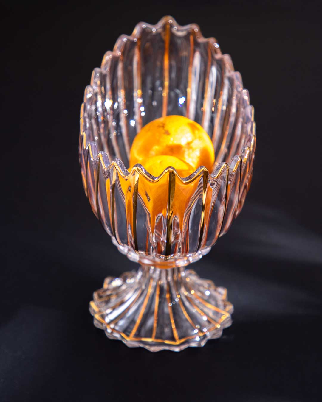 Crystal Glass Lotus Decorative Bowl
