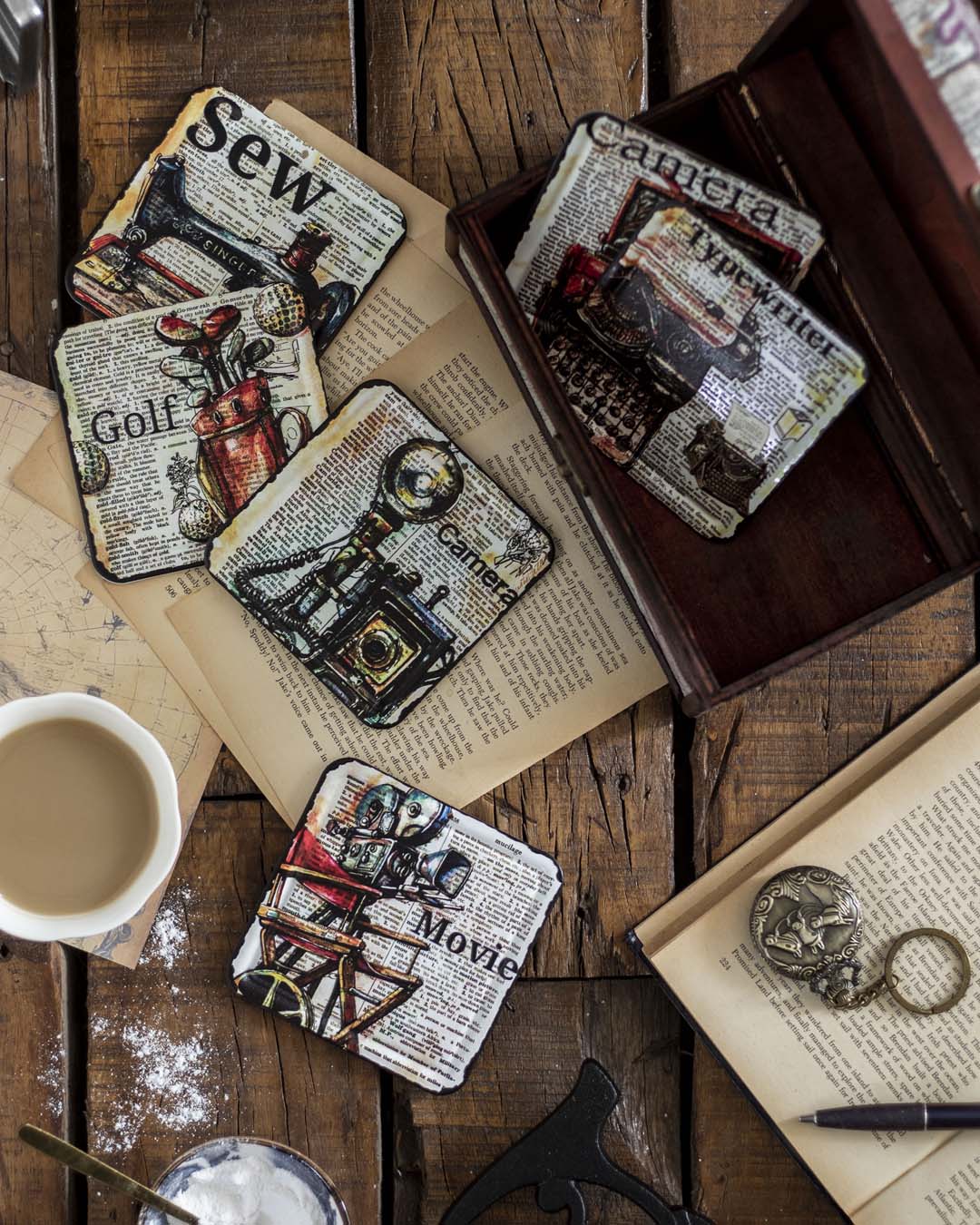 Leisure Metal Coasters - Set of 6 - The Decor Kart