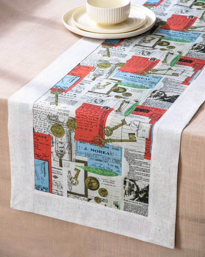 Vintage Collage Table Runner