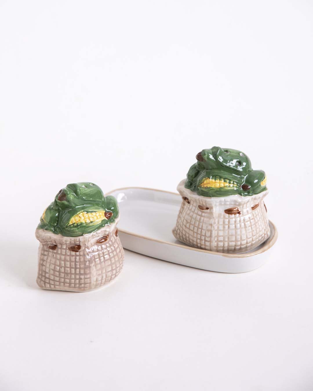 Sweet Corn Sack Salt & Pepper Shaker Set