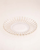 Scalloped Edge Crystal Glass Decorative Plate