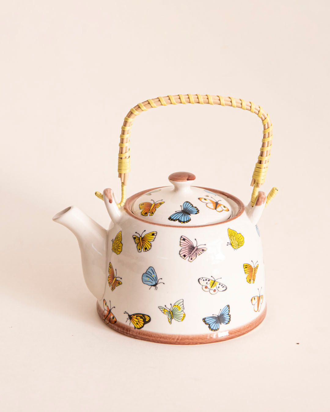 Butterfly Ceramic Tea Kettle