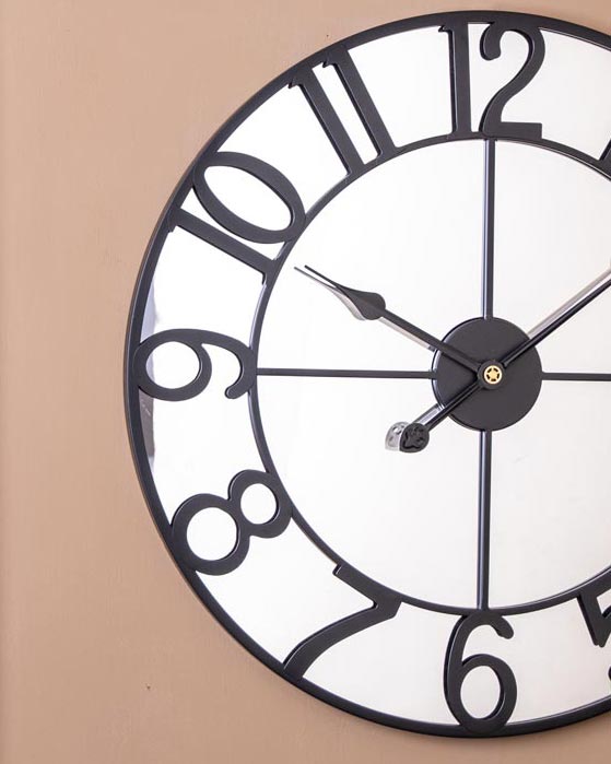 Lindsay Mirrored Wall Clock
