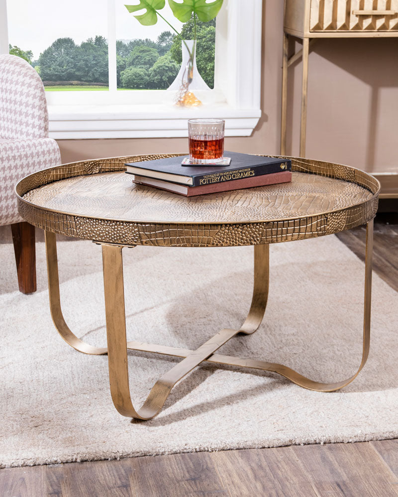 Crocodile Embossing Coffee Table - Large