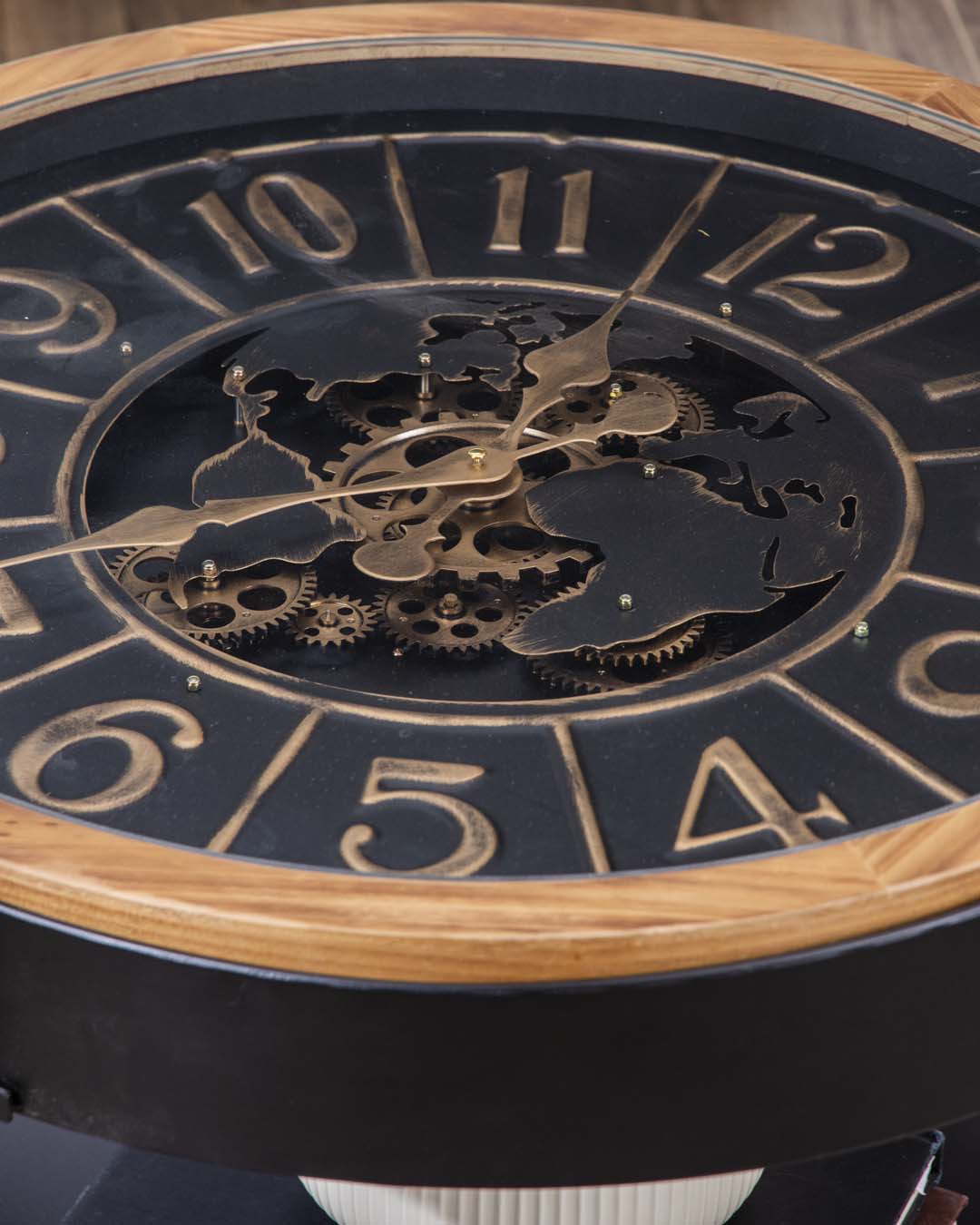 Moving Gears Coffee Table with Clock Top