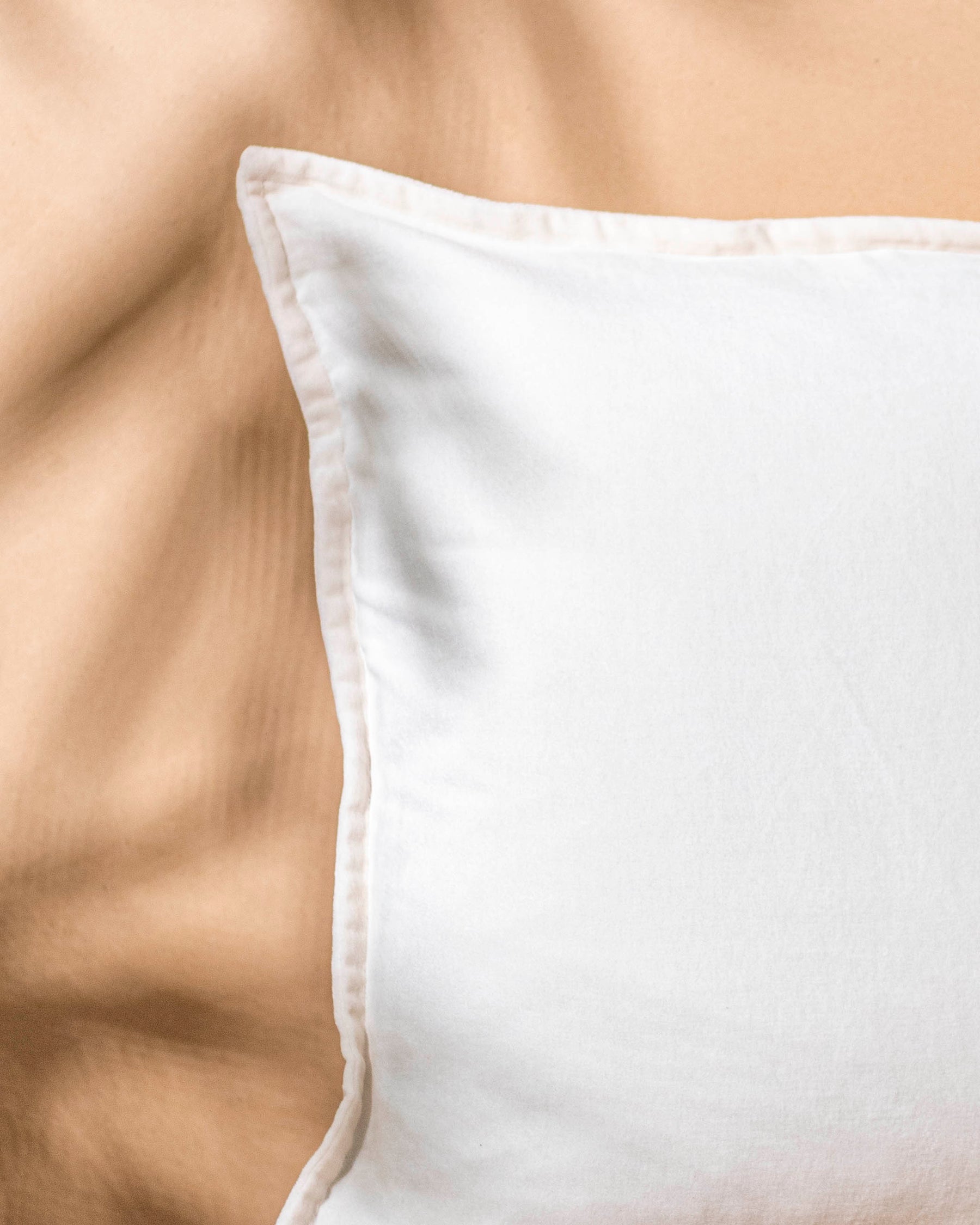 Golden Hour Velvet Accent Cushion - White